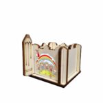 Cutie Flori Profesoara, Educatoare, Lemn, 1 Martie, 7x7x6 cm, CAUV056 - imagine 2