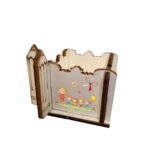 Cutie Flori Profesoara, Educatoare, Lemn, 1 Martie, 7x7x6 cm, CAUV057 - imagine 4