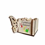 Cutie Aranjamente Florale, Fluture, 1 Martie, 10x10x5 cm, CAUV058 - imagine 2