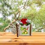 Martisor in Cutie, Trandafir de Sapun, 10x10x5 cm, Rosu, CMUV009 - imagine 5