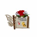 Martisor in Cutie, Trandafir de Sapun, 10x10x5 cm, Rosu, CMUV018 - imagine 2