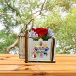 Martisor in Cutie, Trandafir de Sapun, Licheni, 1 Martie, Profesoara, Educatoare, 7x7x6 cm, Rosu, CMUV027 - imagine 5