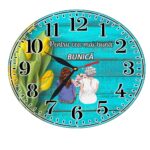 Ceas personalizat pentru bunica, Lemn, 40x40cm, CSMUV001 - imagine 4