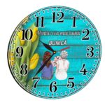Ceas personalizat pentru bunica, Lemn, 40x40cm, CSMUV001 - imagine 5