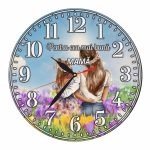 Ceas personalizat pentru mama, Lemn, 40x40cm, CSMUV004
