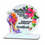 Baza pentru licheni, Martie, Aniversar, Lemn, 17x15 cm, DCFUV001