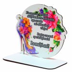 Baza pentru licheni, Martie, Aniversar, Lemn, 17x15 cm, DCFUV001 - imagine 2