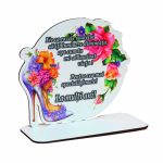 Baza pentru licheni, Martie, Aniversar, Lemn, 17x15 cm, DCFUV001 - imagine 4