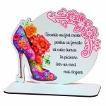 Baza pentru licheni, Martie, Aniversar, Lemn, 17x16 cm, DCFUV004