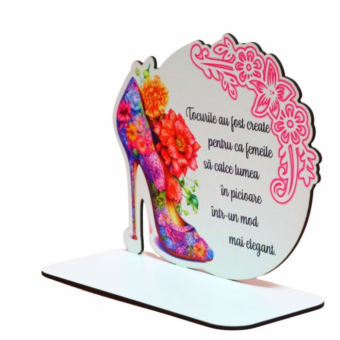 Baza pentru licheni, Martie, Aniversar, Lemn, 17x16 cm, DCFUV004 - imagine 4