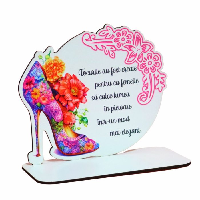 Baza pentru licheni, Martie, Aniversar, Lemn, 17x16 cm, DCFUV004 - imagine 2