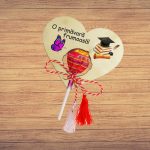 Martisor, Bomboana Chupa Chups, Inima, Lemn, 10x8 cm, Primavara, MBUV011 - imagine 5