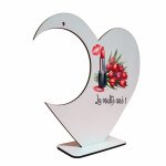 Suport Glob Floral tip Inima, Martie, Lemn, 20x18cm, SPGUV002 - imagine 3