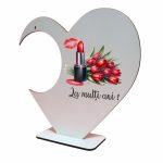 Suport Glob Floral tip Inima, Martie, Lemn, 20x18cm, SPGUV002 - imagine 2