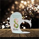 Suport Glob Floral tip Inima, Martie, Lemn, 20x19cm, SPGUV007 - imagine 4