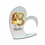 Suport Glob Floral tip Inima, Martie, Lemn, 20x19cm, SPGUV008 - imagine 3