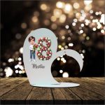 Suport Glob Floral tip Inima, Martie, Lemn, 20x19cm, SPGUV010 - imagine 4