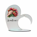 Suport Glob Floral tip Inima, Martie, Lemn, 20x19cm, SPGUV011