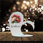 Suport Glob Floral tip Inima, Martie, Lemn, 20x19cm, SPGUV011 - imagine 4