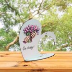 Suport Glob Floral tip Inima, Martie, Lemn, 20x19cm, SPGUV013 - imagine 5