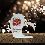 Suport Glob Floral tip Inima, Martie, Lemn, 20x19cm, SPGUV014 - imagine 4