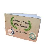 Album Foto Coperta Lemn, Guest Book, Nunta si Botez, 21x30 cm CANUV001 - imagine 2