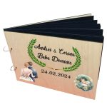Album Foto Coperta Lemn, Guest Book, Nunta si Botez, 21x30 cm CANUV001