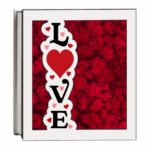 Aranjament Licheni Cutie Mesaj Love Rosu Dl096