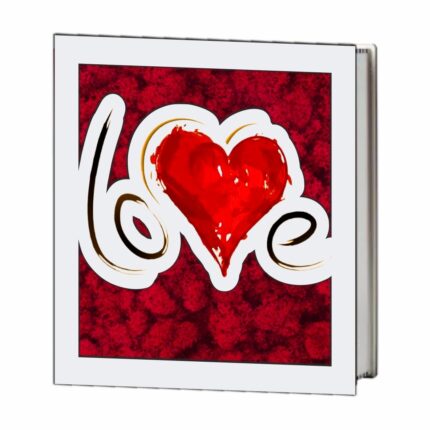 Cutie Licheni Ornamentali Mesaj Love Rosu Dl103