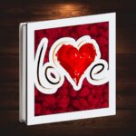 Cutie Licheni Ornamentali Mesaj Love Rosu Dl103 3