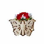 Martisor in Cutie, Trandafir de Sapun, Licheni, O primavara frumoasa, 10x10x5 cm, Rosu, CMUV015 - imagine 3