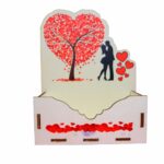 Cutie Pentru Aranjamente Lemn Inimi Cauv044