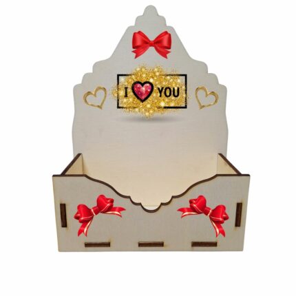 Cutie Pentru Flori Lemn Te Iubesc Inimi Cauv013