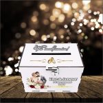 Cutie Dar Miri , Personalizata, Rosu, Lemn, 30x20x20 cm, CDNUV001 - imagine 3