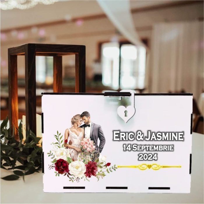 Cutie Dar Miri , Personalizata, Rosu, Lemn, 30x20x20 cm, CDNUV001 - imagine 2