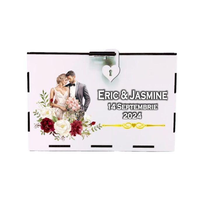 Cutie Dar Miri , Personalizata, Rosu, Lemn, 30x20x20 cm, CDNUV001 - imagine 4