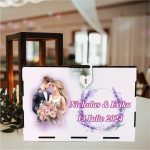 Cutie Dar Miri , Personalizata, Mov, Lemn, 30x20x20 cm, CDNUV005 - imagine 3