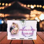 Cutie Dar Miri , Personalizata, Mov, Lemn, 30x20x20 cm, CDNUV005 - imagine 2