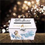 Cutie Dar Miri , Personalizata, Lemn, Albastra, 30x20x20 cm, CDNUV008 - imagine 3