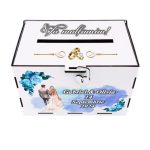 Cutie Dar Miri , Personalizata, Albastru, Lemn, 30x20x20 cm, CDNUV010
