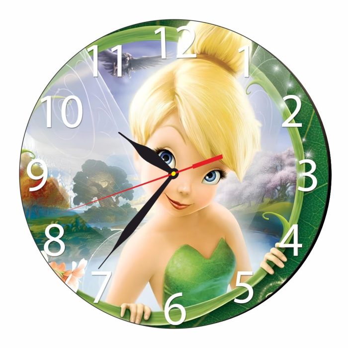 Ceas Disney cu Tinker Bell, Lemn, 40 cm, CSDUV003 - imagine 5