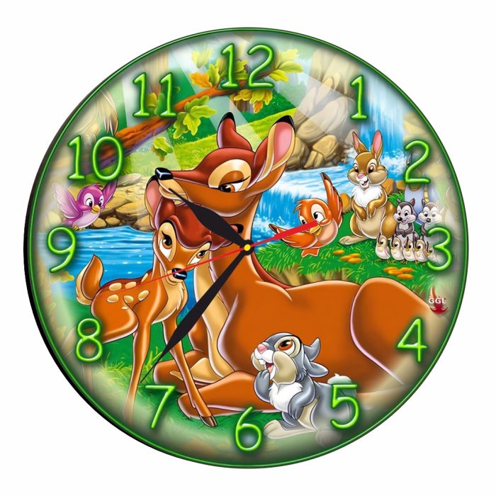 Ceas Disney, Bambi, Lemn, 40 cm, CSDUV005 - imagine 1