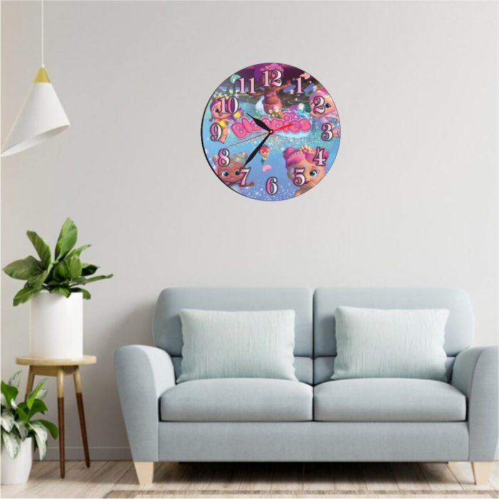 Ceas Disney, Sirenele Bloopies, Lemn, 40 cm, CSDUV008 - imagine 2