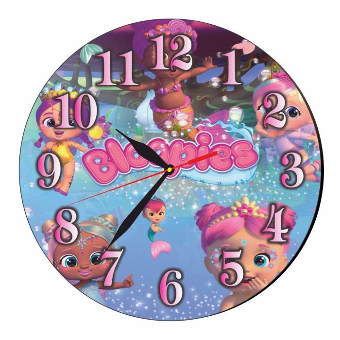 Ceas Disney, Sirenele Bloopies, Lemn, 40 cm, CSDUV008 - imagine 1