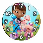 Ceas Disney, Doctorita Plusica, Doc McStuffins, Lemn, 40 cm, CSDUV011 - imagine 5
