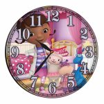 Ceas Disney, Doctorita Plusica, Doc McStuffins, Lemn, 40 cm, CSDUV012 - imagine 5