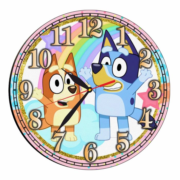 Ceas Disney, Bluey, Lemn, 40 cm, CSDUV016 - imagine 1