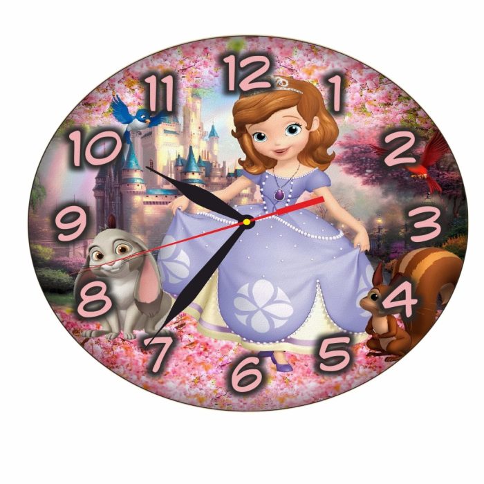 Ceas Disney, Printesa Sofia, Lemn, 40 cm, CSDUV020 - imagine 4