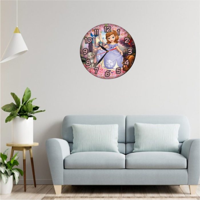Ceas Disney, Printesa Sofia, Lemn, 40 cm, CSDUV020 - imagine 2