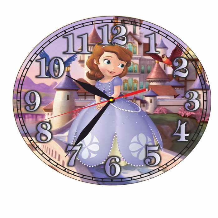 Ceas Disney, Printesa Sofia, Lemn, 40 cm, CSDUV022 - imagine 4